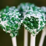 cake pops made from green velvet cake