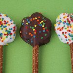chocolate pretzel brownie pops