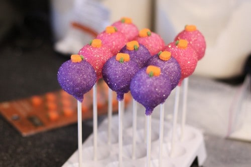 pink and purple cake pops