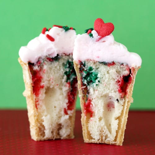 cake in an ice cream cone