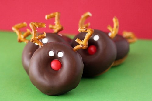 chocolate reindeer donuts