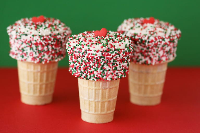 chocolate covered ice cream cone cupcakes