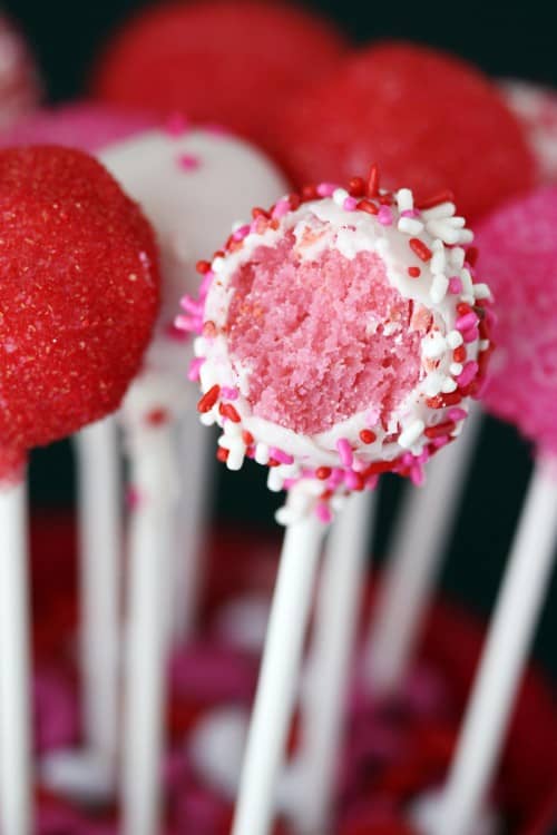 pink velvet valentine cake pops