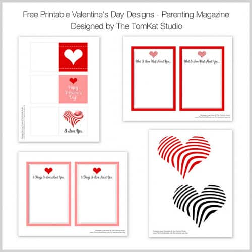 printable valentines day designs - tomkat studio