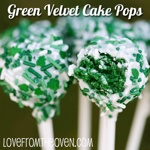 Green Velvet Cake Pops by Love From The Oven