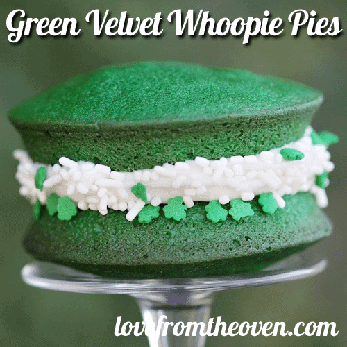 Green Velvet Whoopie Pies at Love From The Oven