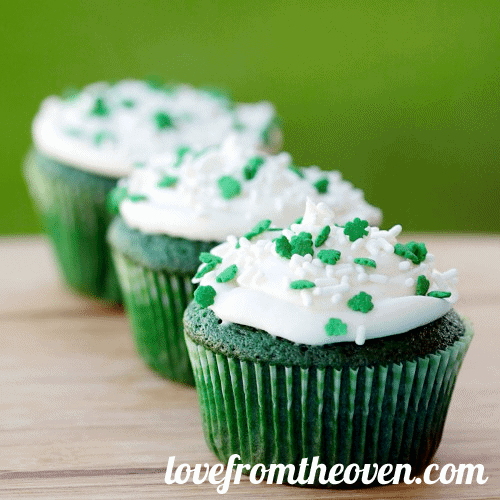 Love From The Oven Green Velvet Cupcakes