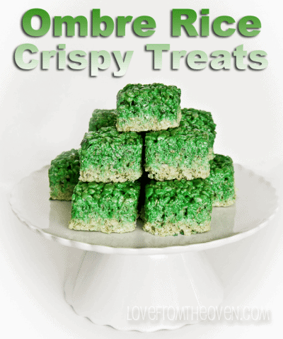 Ombre Rice Crispy Treats by Love From The Oven
