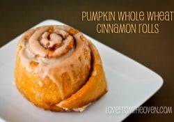 Pumpkin Whole Wheat Cinnamon Rolls by Love From The Oven