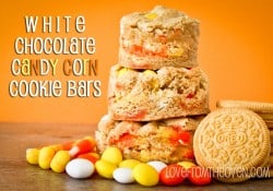 White Chocolate Candy Corn Cookie Bars By Love From The Oven White Chocolate Candy Corn Cookie Bars By Love From The Oven