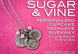 Sugar And Vine Personalized Cupcake Necklace at Love From The Oven Sugar And Vine Personalized Cupcake Necklace at Love From The Oven