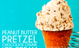 Peanut Butter Pretzel Chocolate Chunk Ice Cream at Love From The Oven Peanut Butter Pretzel Chocolate Chunk Ice Cream at Love From The Oven