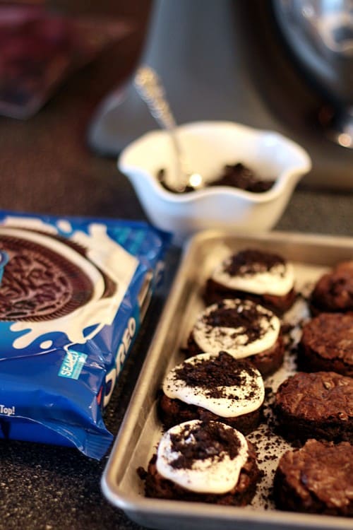 Oreo Brownies With Buttercream Frosting • Love From The Oven