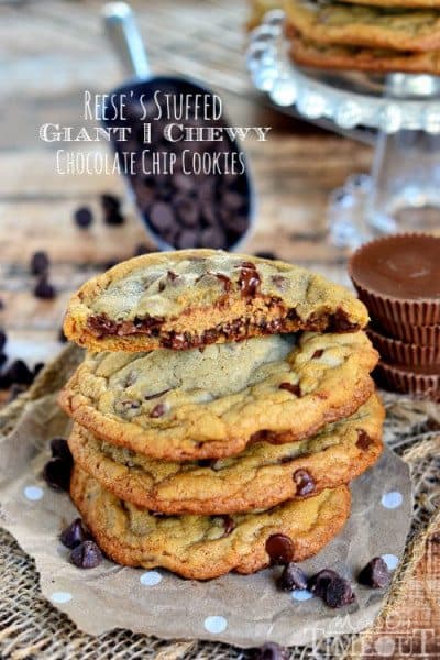 Reese's Stuffed Giant Chewy Chocolate Chip Cookies