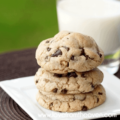 Levain Bakery Inspired Chocolate Chip Cookie Recipe a stack of cookies