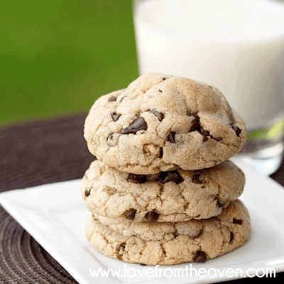 a stack of cookies