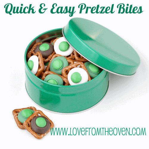 Cookin' Cowgirl: Dark Chocolate Mint Pretzel Kisses for St. Patrick's Day