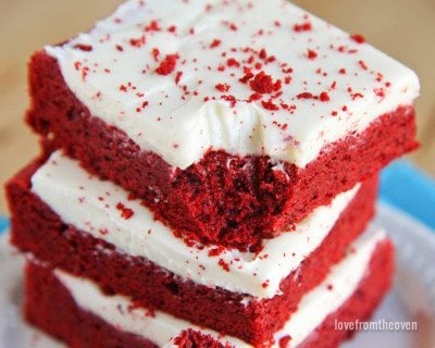 Red Velvet Cookie Bars