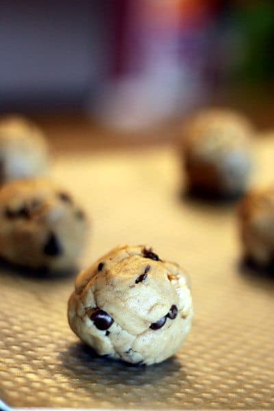 balls of cookie dough