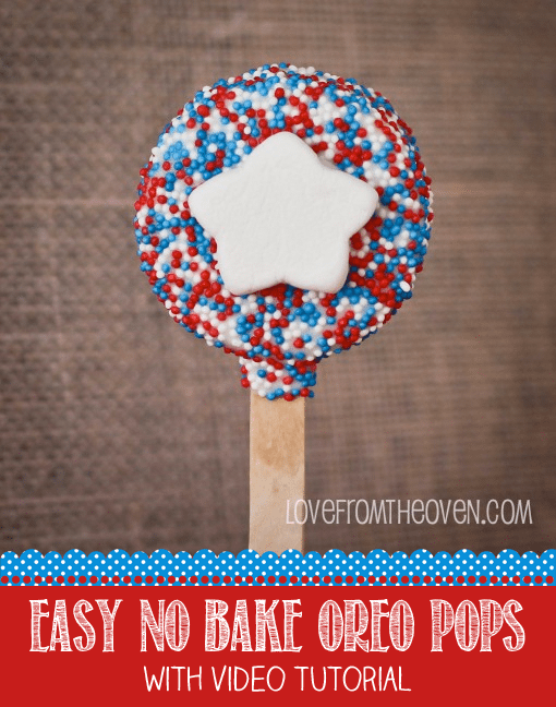 Red White And Blue Cookie Pops