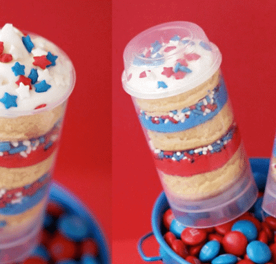 Red White And Blue Push Pops