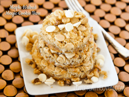 Maple White Chocolate Magic Cookie Bars