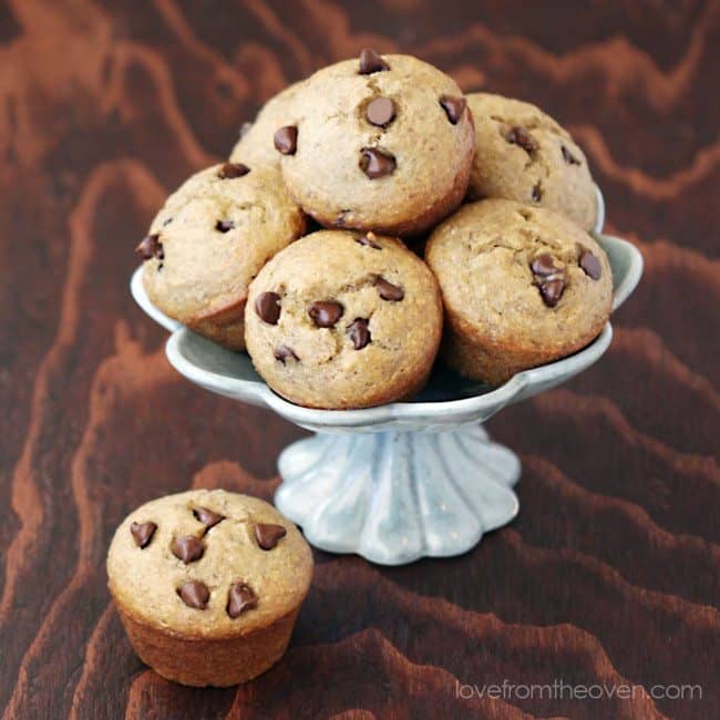 Banana Chocolate Chip Muffins Love From The Oven