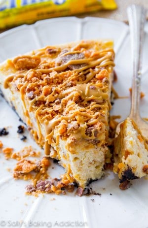 Peanut Butter Butterfinger Cheesecake