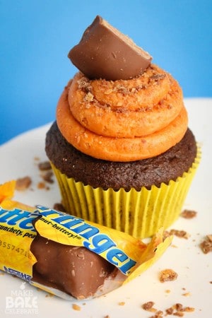 Butterfinger Cupcakes