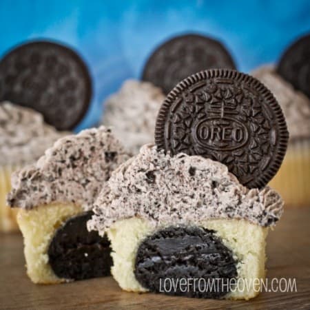 Recipes With Oreos Oreo Truffle Stuffed Cupcakes