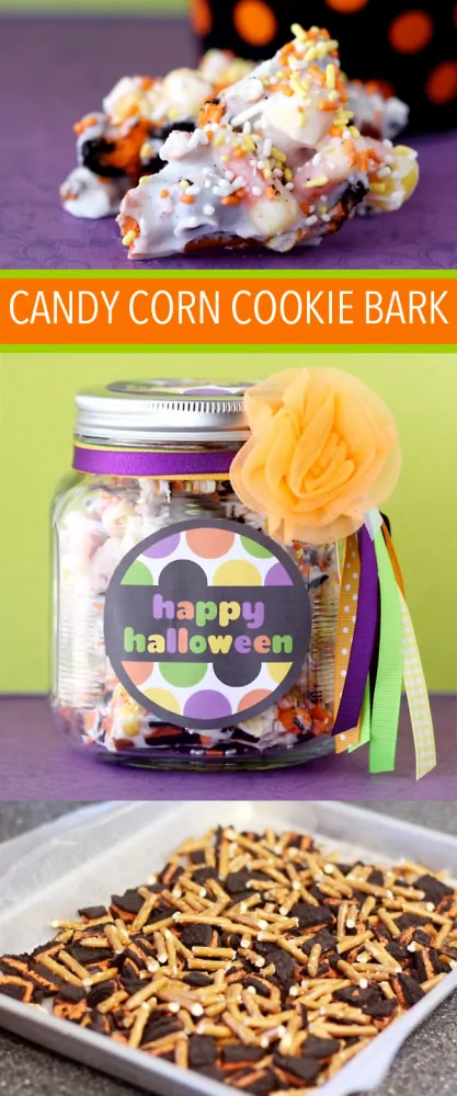 Easy Candy Corn Cookie Bark