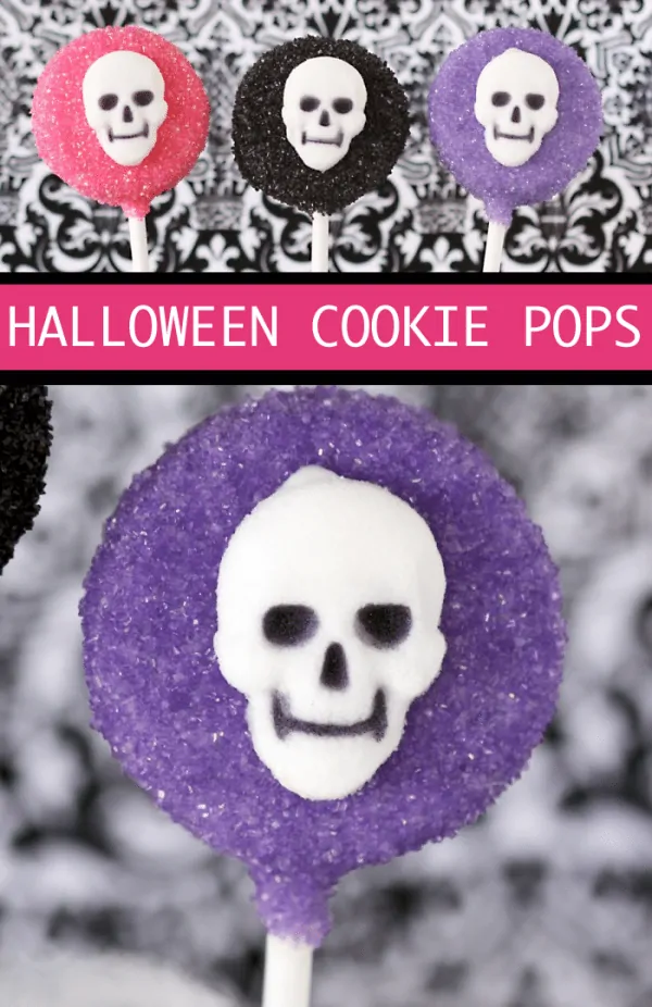 Easy No Bake Halloween Cookie Pops
