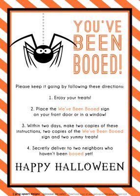 Download You've Been Booed! Treats for Boo-ing Your Friends And Links To Free You've Been Booed ...