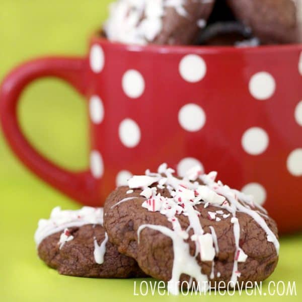 Double Chocolate Candy Cane Cookies • Love From The Oven