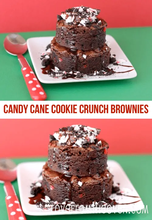 Candy Cane Cookie Crunch Brownies