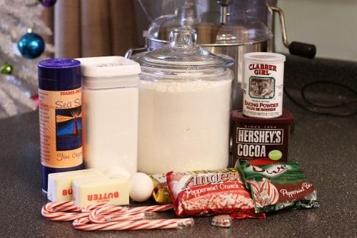 Peppermint Bark Stuffed Double Chocolate Candy Cane Cookies via Love From The Oven on @KatrinasKitchen