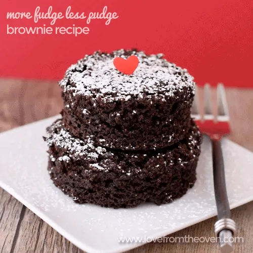 More Fudge Less Pudge Brownie Recipe