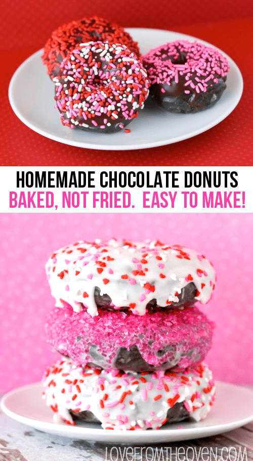 Easy Chocolate Donut Recipe. Baked not fried, quicker than running to the donut shop!