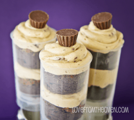 Peanut Butter Cup Brownie Push Up Pops
