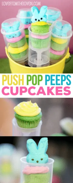 Push Pop Peeps Cupcakes For Easter