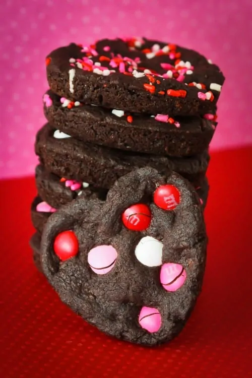 Valentine's Day Chocolate Heart Cookies 