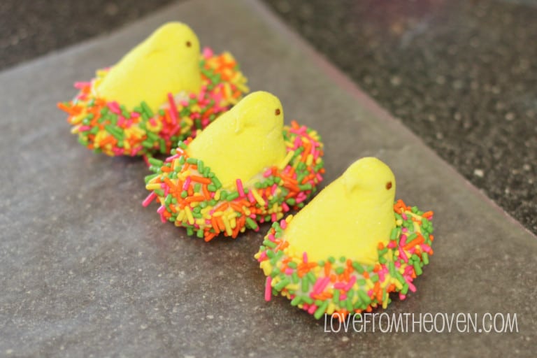 Chocolate Dipped Easter Peeps + Easter Blog Hop • Love From The Oven