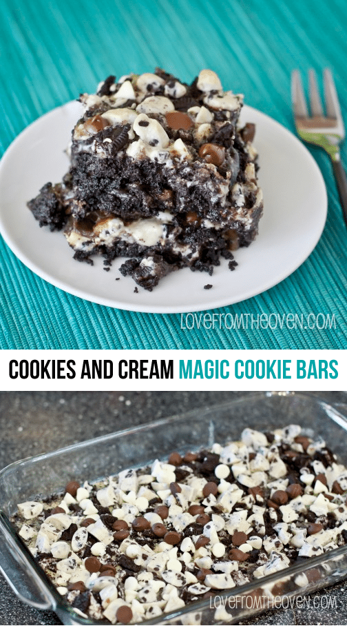Cookies And Cream Magic Cookie Bars.