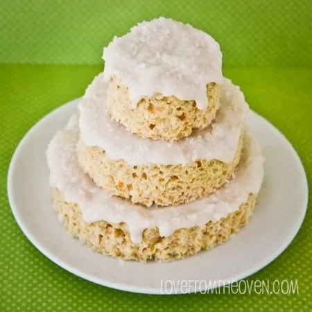 Eggnog Frosted Rice Krispies Treats
