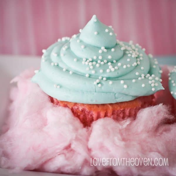 Cotton Candy Cupcakes Inspired By American Cupcake • Love From The Oven