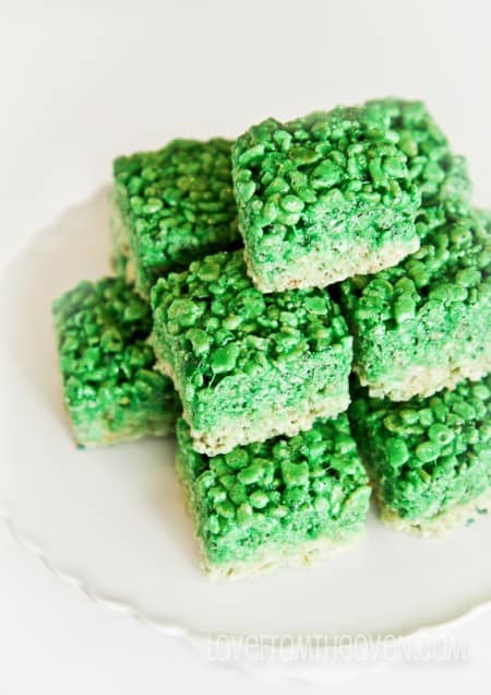 Ombre Rice Krispies Treats for St. Patrick's Day