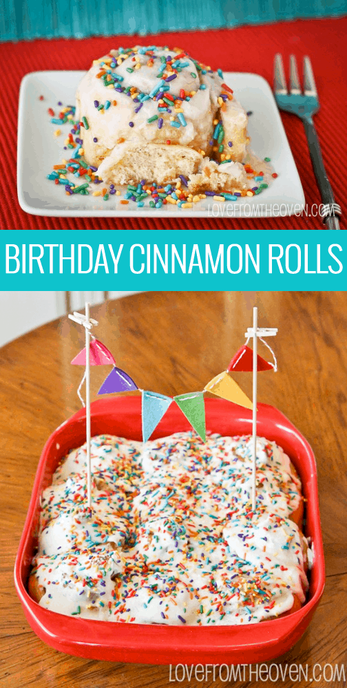 Birthday Cinnamon Rolls