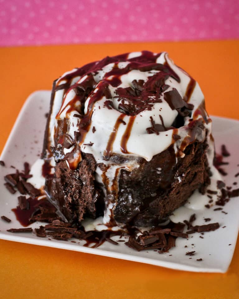 A chocolate cinnamon roll.