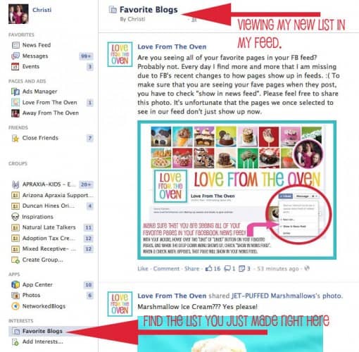 how to see your favorite pages in your facebook feed love from the