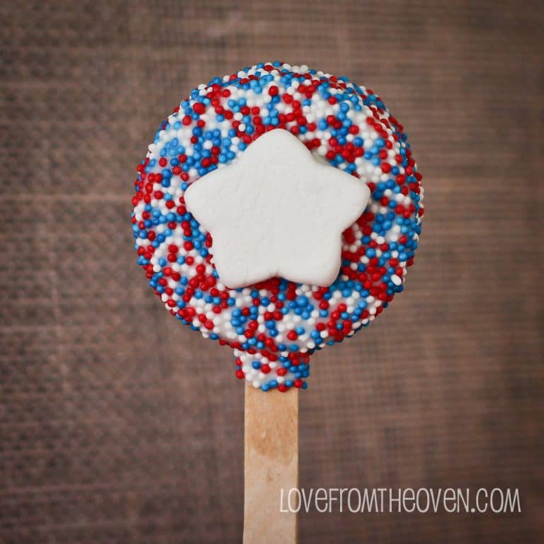 Red, White & Blue Oreo Pops For The Fourth Of July